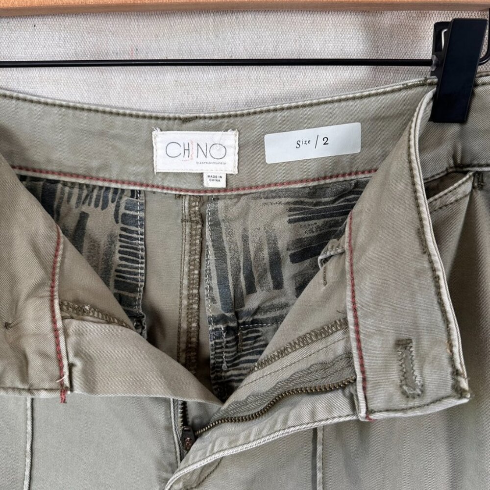 Anthropologie Pintuck Chino Pant in Soft Olive - Picture 8 of 14